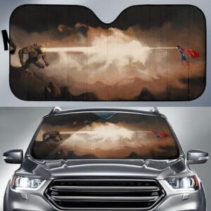 Doomdays Vs Superman Car Auto Sunshade