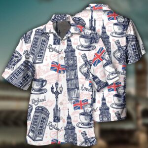 England romantic Hawaiian Shirt, Beach Shorts England romantic Hawaiian Shirt, Beach Shorts