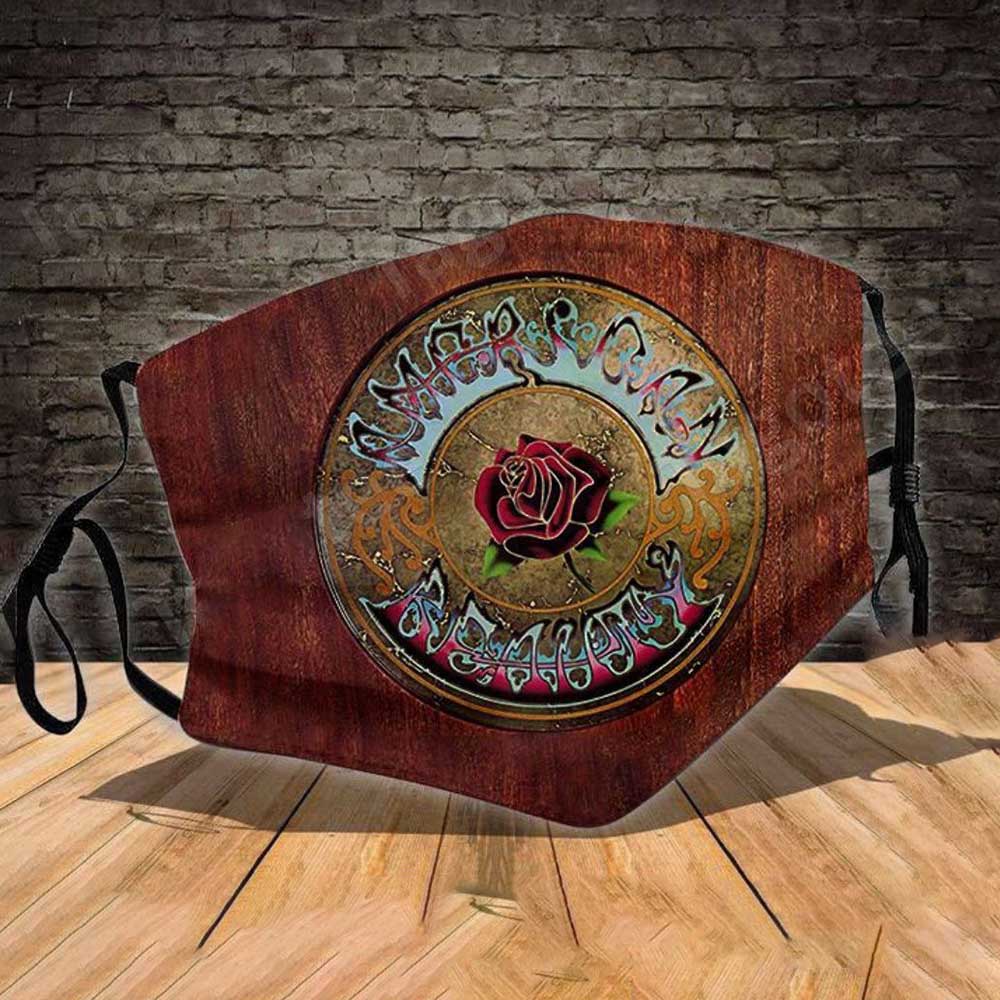 Grateful Dead American Beauty Album Face Mask Grateful Dead American Beauty Album Face Mask