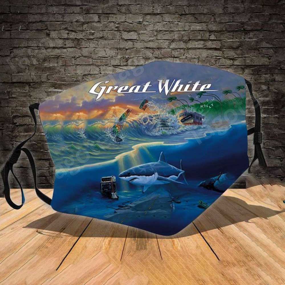 Great White Can’t Get There From Here Album Face Mask Great White Can’t Get There From Here Album Face Mask