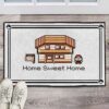 I Allow Transformation I Flow With Beach Phase Butterfly With Moon Phase Doormat