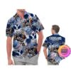 Calgary Flames America Flag Tropical Floral  Aloha Hawaiian Shirt, Beach Shorts Custom Name For Men Women