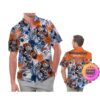 Detroit Lions America Flag Tropical Floral  Aloha Hawaiian Shirt, Beach Shorts Custom Name For Men Women