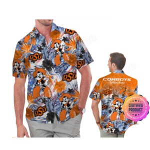 Oklahoma State Cowboys Coconut Aloha Hawaiian Shirt, Beach Shorts Custom Name For Men Women