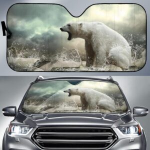 Polar Bear Roar Car Auto Sunshade