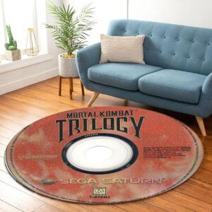 Round Carpet Mortal Kombat Trilogy Sega Saturn Disc Round Rug Carpet