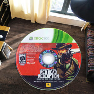 Red Dead Redemption Game of the Year Edition Disc 1 Round Rug Carpet