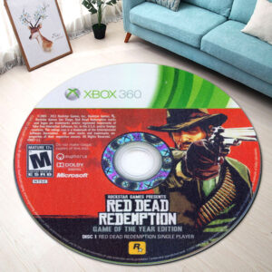 Red Dead Redemption Game of the Year Edition Disc 2 Round Rug Carpet