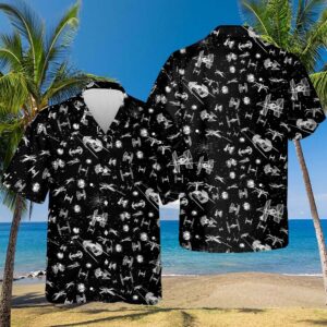 Space Ship Battle Star Wars Inspired Hawaii Hawaiian Shirt