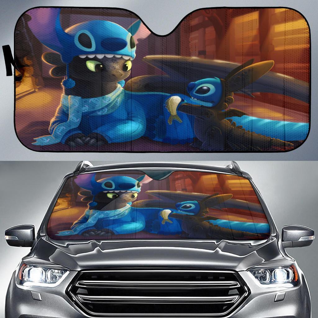 Stitch Toothless Car Auto Sunshade Stitch Toothless Car Auto Sunshade