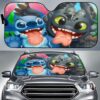 Stitch Valentine Car Auto Sunshade