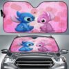 Stitch Valentine Car Auto Sunshade