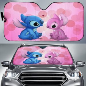 Stitch Valentine Car Auto Sunshade