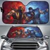 Stitch Valentine Car Auto Sunshade