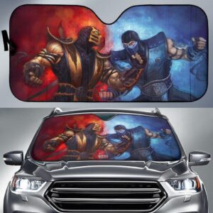Sub Zero Vs Scropion Car Auto Sunshade