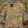 Train retro Hawaiian Shirt, Beach Shorts