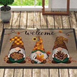Thanksgiving Gnome Sunflower Pumpkin Maple Leaf Doormat