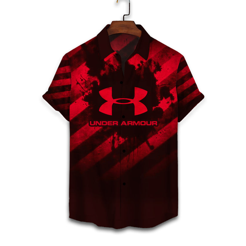 Under Armour Red Hawaiian Shirt Shorts and Flip Flops Combo Under Armour Red Hawaiian Shirt Shorts and Flip Flops Combo