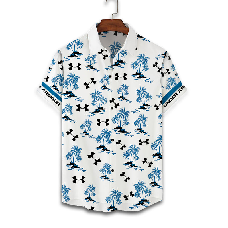Under Armour White Blue Floral Combo Hawaiian Shirt Shorts and Flip Flops Under Armour White Blue Floral Combo Hawaiian Shirt Shorts and Flip Flops
