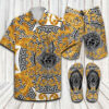 Versace Barocco Mosaic Print Luxury Brand Hawaiian Shirt Shorts and Flip Flops Combo