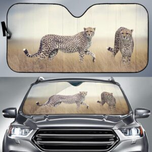 Wildlife Cheetah Car Auto Sunshade Wildlife Cheetah Car Auto Sunshade