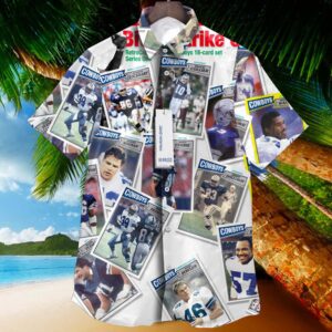 Dallas Cowboys 1972 Bitter Strike Retrocards Set Vintage Aloha Hawaiian Shirt