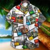 Green Bay Packers 1966 Retrocards Set Vintage Aloha Hawaiian Shirt