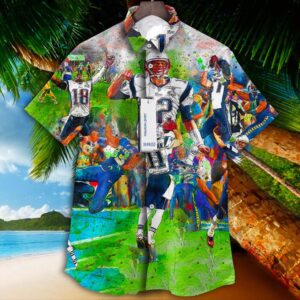 New England Patriots Vintage Aloha Hawaiian Shirt