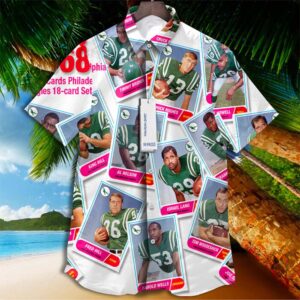 San Francisco 49Ers 1968 Retrocards Set Vintage Aloha Hawaiian Shirt