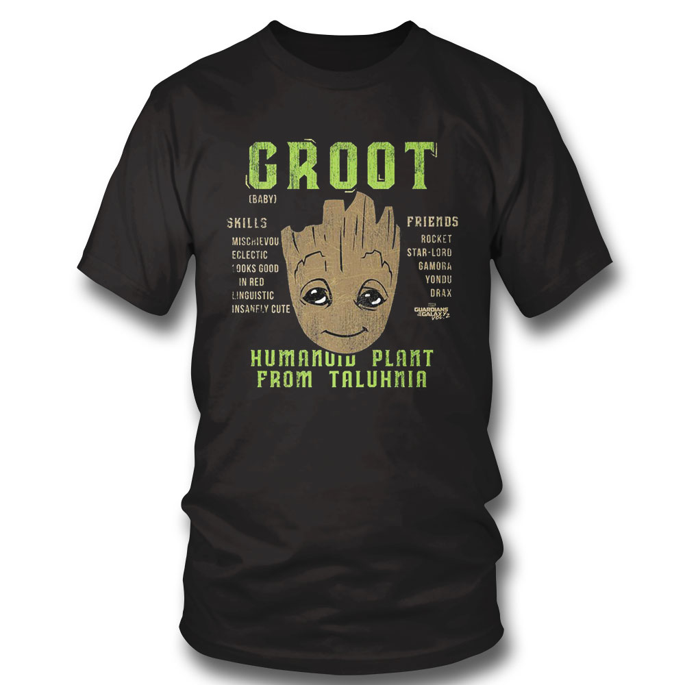Marvel Guardians Of Galaxy 2 Groot Skills T Shirt