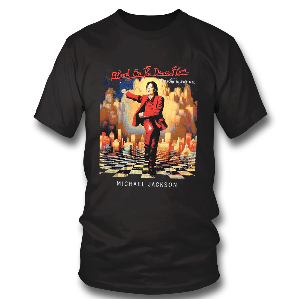 Michael Jackson Blood Shirt On The Dance Floor Boyfriend Fit Girls Long Sleeve, Ladies Tee