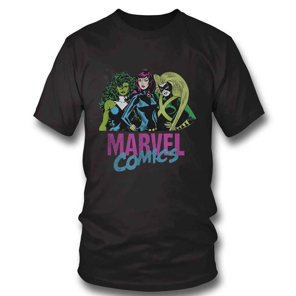 She Hulk Shirt Marvel Comics Retro Black Widow She Hulk Hero Trio