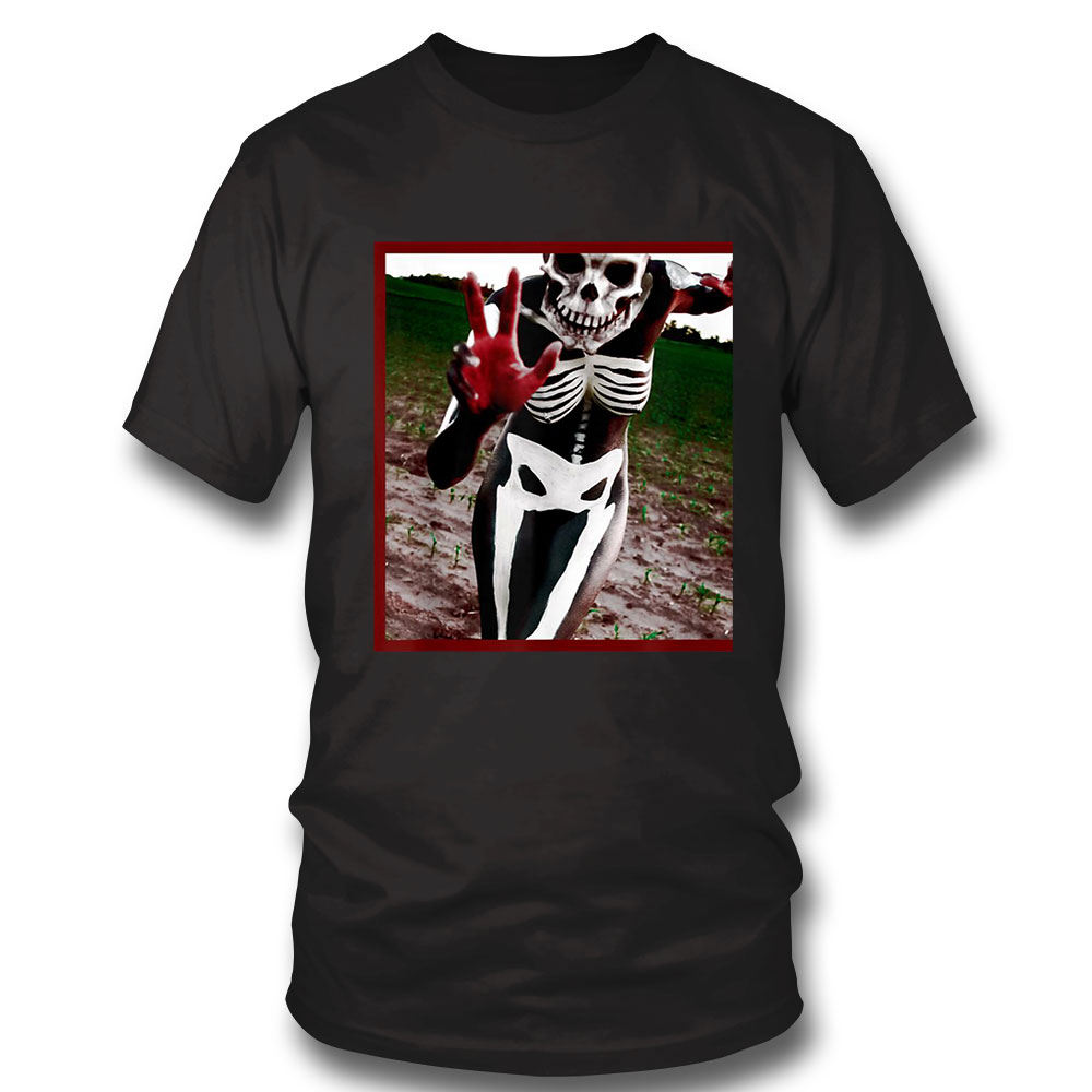 Slipknot Skull Girl Photo T Shirt Long Sleeve, Ladies Tee