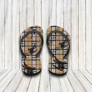 Burberry England 2022 Hawaiian Shirt Beach Shorts and Flip Flops Combo