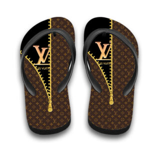 LV Paris Brand Hawaiian Shirt Beach Shorts and Flip Flops Combo