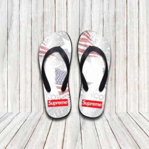 Supreme Patriotic American 2022 Hawaiian Shirt Beach Shorts and Flip Flops Combo