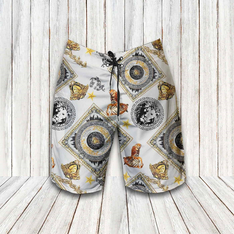 Versace chinese pattern 2022 Hawaiian Shirt Beach Shorts and Flip Flops Combo Versace chinese pattern 2022 Hawaiian Shirt Beach Shorts and Flip Flops Combo