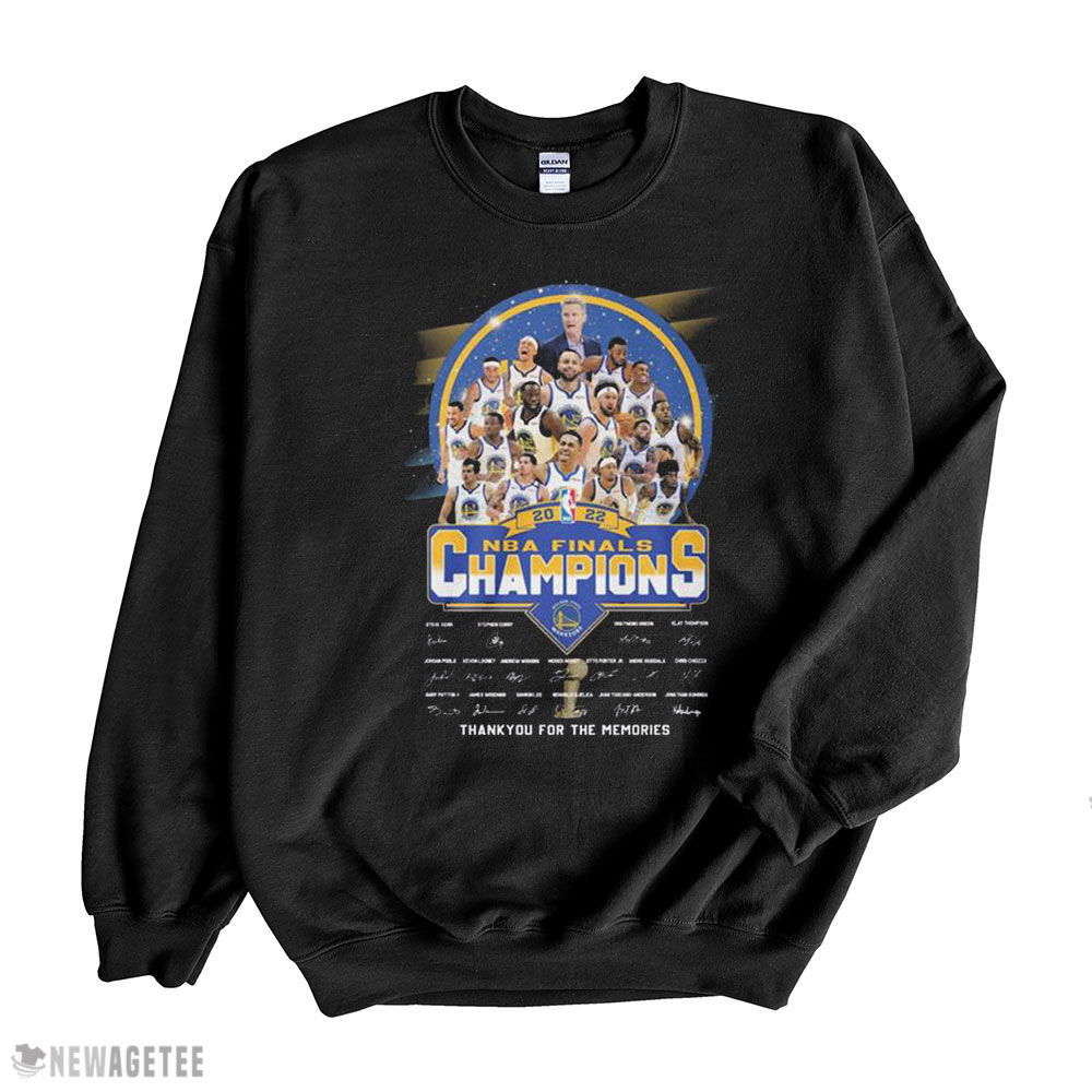 Golden State Warriors 2022 Nba Finals Champions Thank You For The Memories Signatures Shirt Hoodie, Sweatshirt, Longsleeve, Tank Top, Ladies Tee