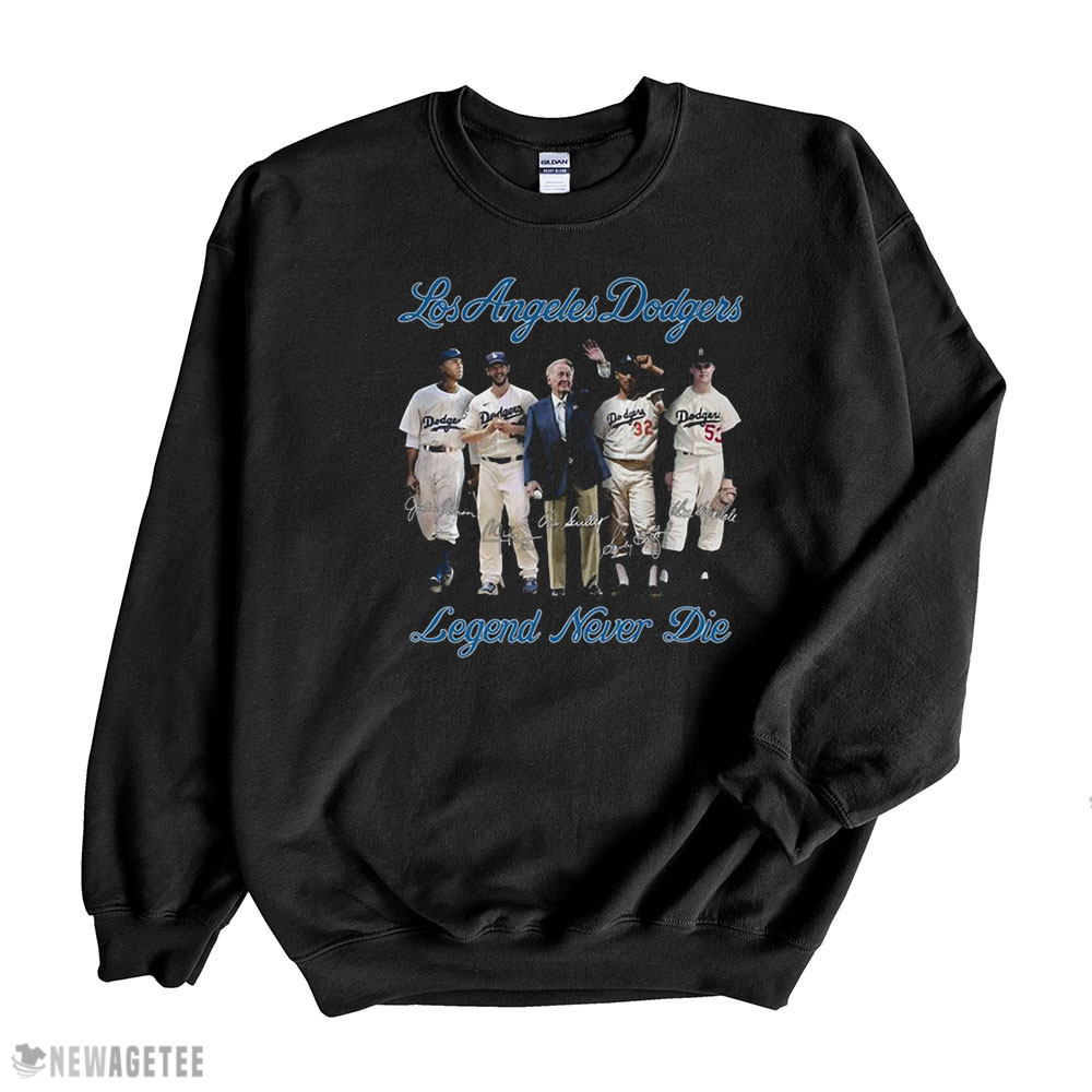 Los Angeles Dodgers Legend Never Die Signatures Shirt Sweatshirt, Tank Top, Ladies Tee