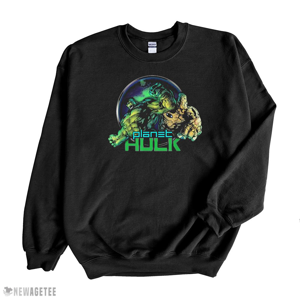 Marvel Planet Hulk Korg The Dynamic Duo Graphic Shirt Long Sleeve, Ladies Tee