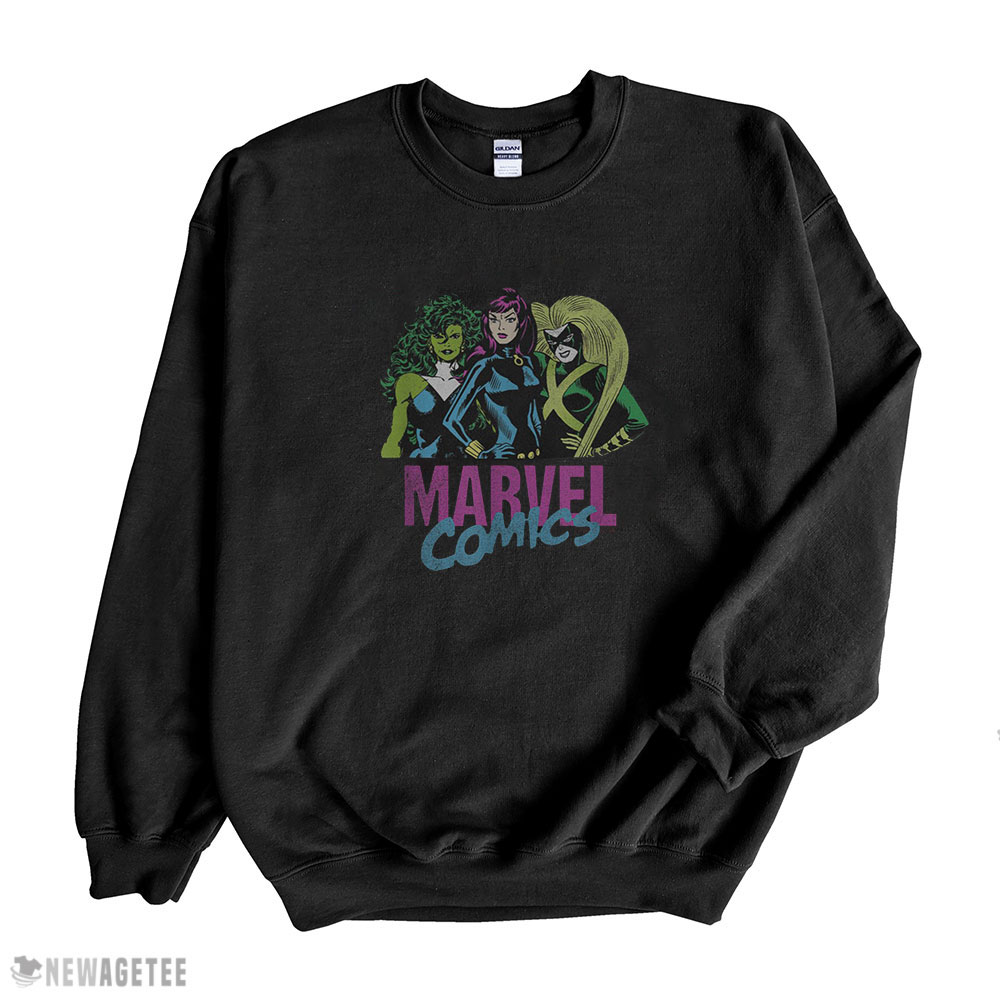 She Hulk Shirt Marvel Comics Retro Black Widow She Hulk Hero Trio