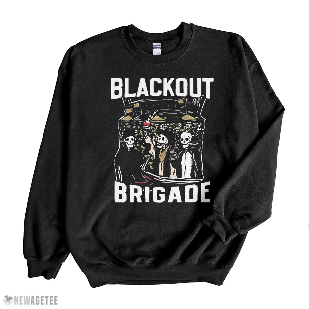 Skeleton Blackout Brigade Pu Shirt Long Sleeve, Ladies Tee