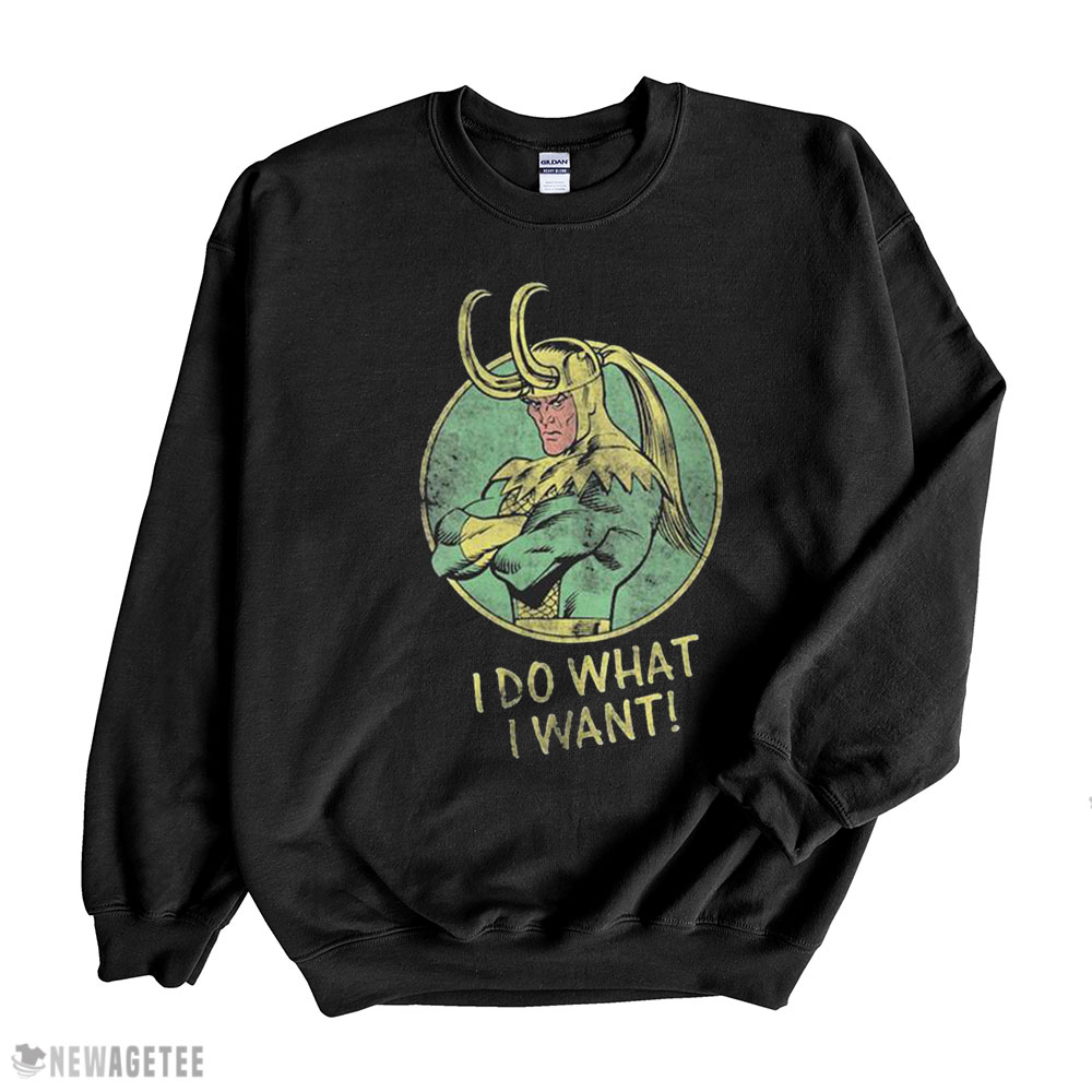 Womens Marvel Loki I Do What I Want Vintage Circle Portrait Shirt Sweatshirt, Tank Top, Ladies Tee