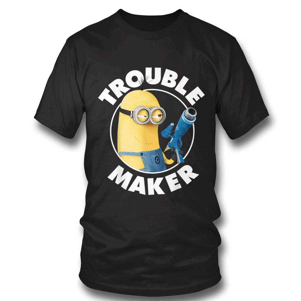 Despicable Me Minions Kevin Trouble Maker Graphic T Shirt Long Sleeve, Ladies Tee