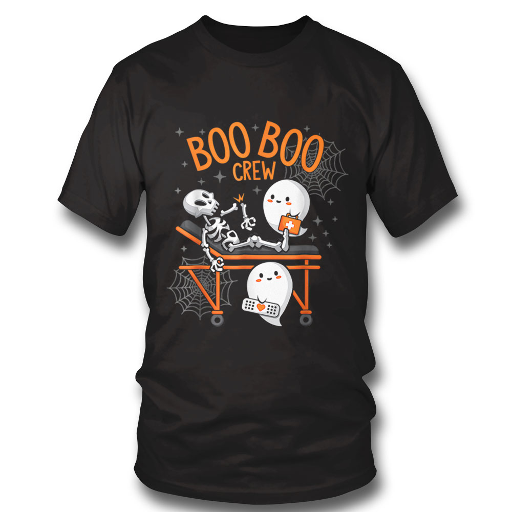 Ghost Doctor Paramedic Emt Nurse Halloween Boo Boo Crew T Shirt Trungten Gkwyd