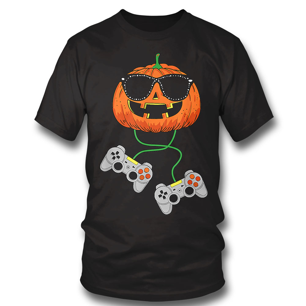 Halloween Jack O Lantern Gamer Boys Kids Men Funny Halloween T Shirt
