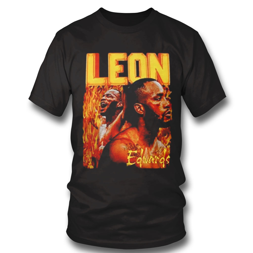Retro Fire Art Leon Edwards Shirt Hoodie, Long Sleeve, Tank Top