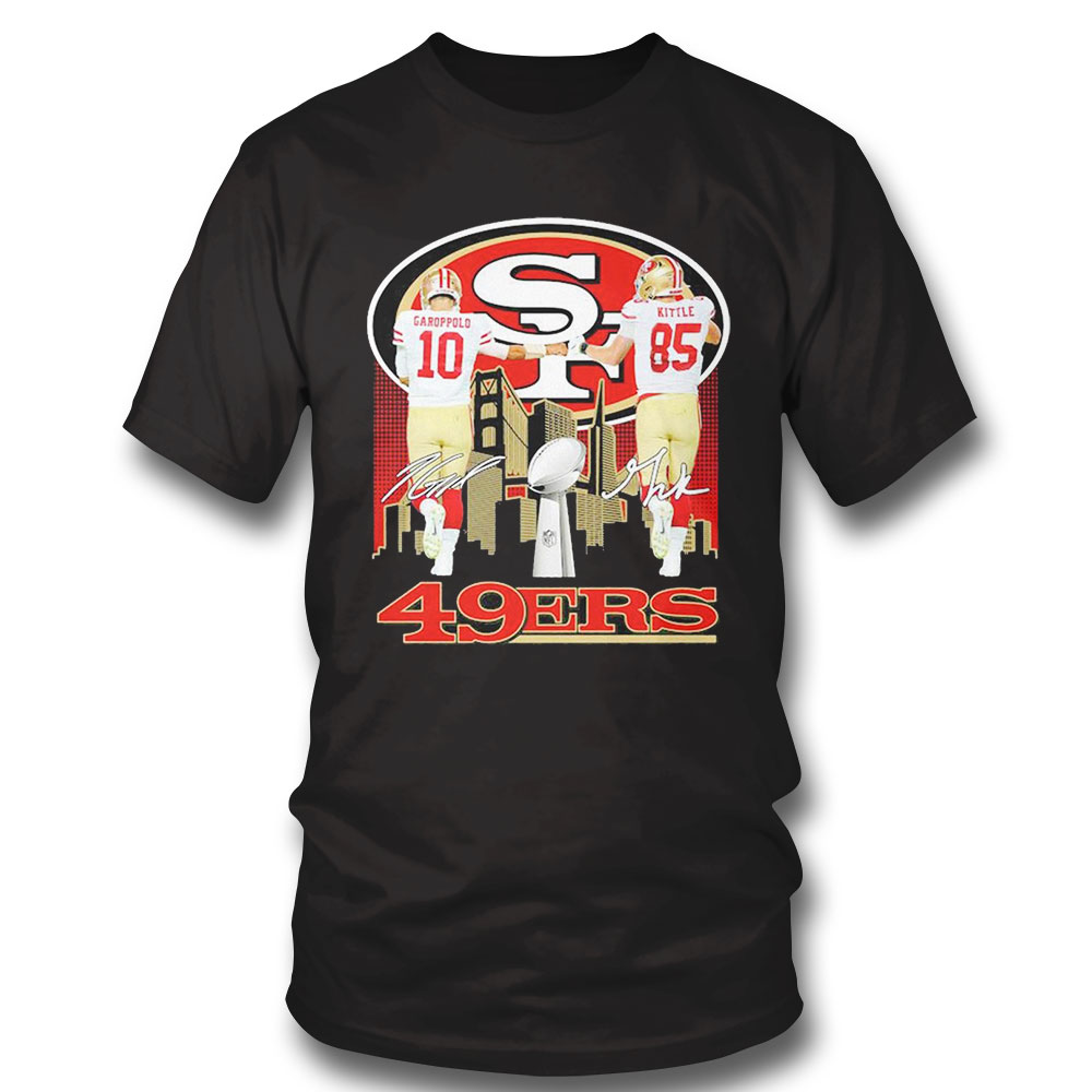 San Francisco 49ers T-shirt Jimmy Garoppolo And George Kittle Signatures