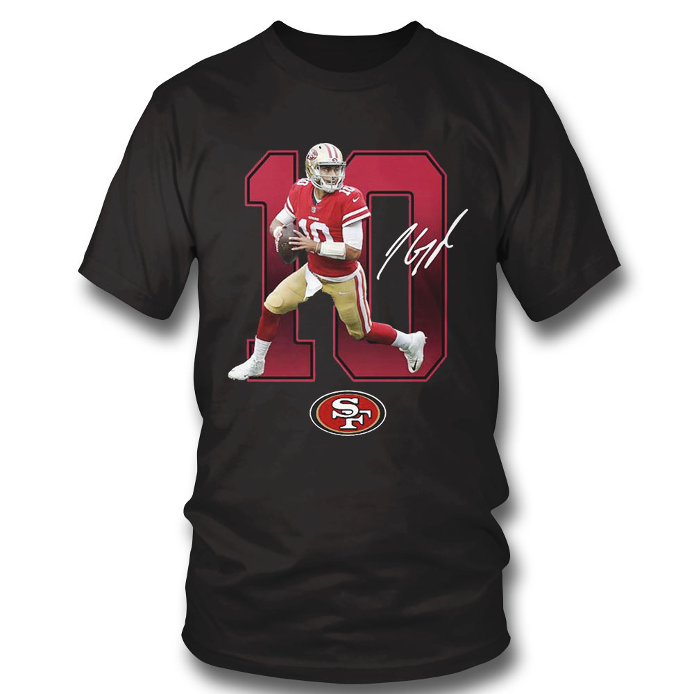 San Francisco 49ers T-shirt San Francisco 49ers Jimmy Garoppolo Signature Long Sleeve, Ladies Tee