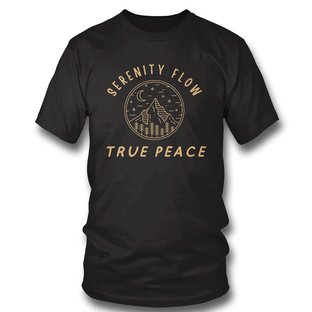 Serenity Flow True Peace Landscape Shirt Long Sleeve, Ladies Tee